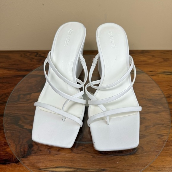 Open Edit Eryn Wedge Sandal in white - Picture 5 of 16